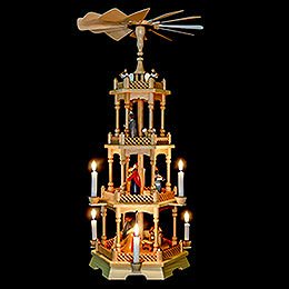 4-Tier Pyramid - Nativity Figurines - Colored - 66 cm / 26 inch