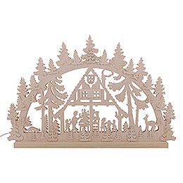 3D Double Arch - Forest Hut - 74x47x5,5 cm / 29x18x2 inch