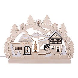 3D Double Arch - Water Mill - 42x30x4,5 cm / 16x12x2 inch