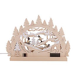 3D Double Arch - Winter Countryside - 42x30x4,5 cm / 16x12x2 inch