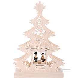 Lichterspitze Mini-Baum Weihnachtssänger - 23,5x15,5x4,5 cm