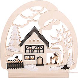 Candle Arch - Cabin in the Forest - 30x28.5x4.5 cm / 11.81x11.02x1.57 inch