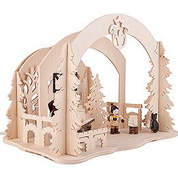 Motive Light - Diorama Castle Christmas - 19 cm / 7.5 inch