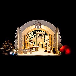 Motive Light - Diorama Castle Christmas - 19 cm / 7.5 inch