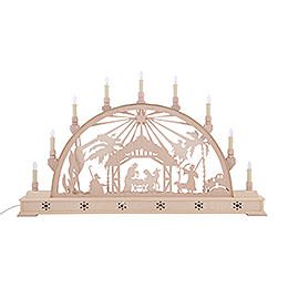 Candle Arch - Nativity Scene with Star and Base - 78x45 cm / 31x18 inch