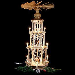 3-Tier Christmas Pyramid - Forest Design - Electrical with Figurines - 105 cm / 41 inch