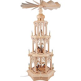 3-Tier Christmas Pyramid - Gothic - Electrical with Figurines 105 cm / 41 inch