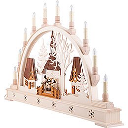 Candle Arch - Church with Carolers - 78x45 cm / 30x17 inch