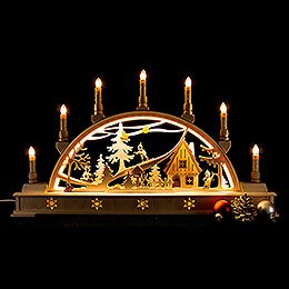 Candle Arch Winter Sports with Base - 63x35 cm / 24.8x13.8 inch