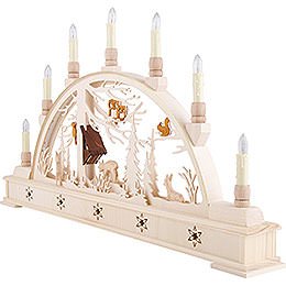 Candle Arch Deer Forest with Base - 63x35 cm / 24.8x13.8 inch