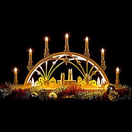 Candle Arch - Angels - with Base - 63x35 cm / 24.8x13.8 inch