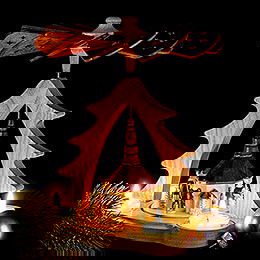 1-stckige Pyramide Seiffener Kirche - 22 cm