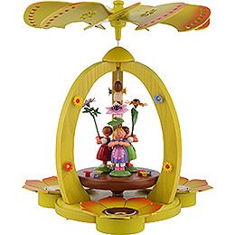 1-Tier Pyramid with Flower Children - Colored - 32 cm / 12.6 inch 