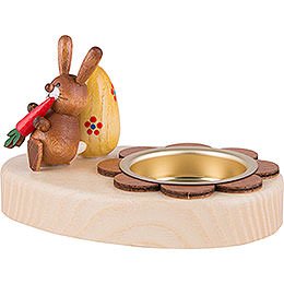 Teelichthalter Hase mit Möhre und Ei - 5 cm