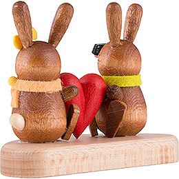 Bunny Couple with Heart - 5 cm / 2 inch