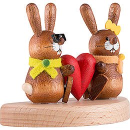 Bunny Couple with Heart - 5 cm / 2 inch