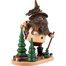 Smoker - Forest Gnome with Wood Pannier - 26 cm / 10.2 inch