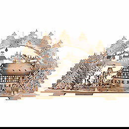 Candle Arch - Market Caf with Turning Pyramid - 72x43x13 cm / 5.1 inch