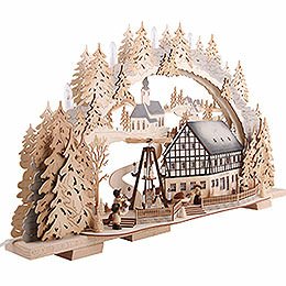 Candle Arch - Market Café with Turning Pyramid - 72x43x13 cm / 5.1 inch