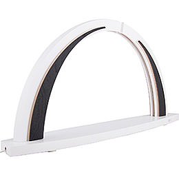 Candle Arch - modern wood - WHITE LINE - without Figurines - 57x26 cm / 22.4x10.2 inch