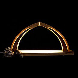 Candle Arch - modern wood - without Figurines - 41x20 cm / 16.1x7.9 inch