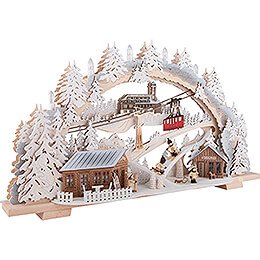 Candle Arch - Fichtelberg Idyll with Snow - 72x43 cm / 28.3x16.9 inch