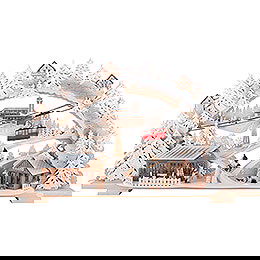 Candle Arch - Fichtelberg Idyll with Snow - 72x43 cm / 28.3x16.9 inch