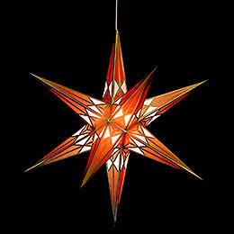 Hartenstein Christmas Star for Inside Use - White-Red with Gold - 68 cm / 27 inch
