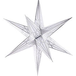 Hartenstein Christmas Star for Inside Use - White with Silver - 68 cm / 27 inch
