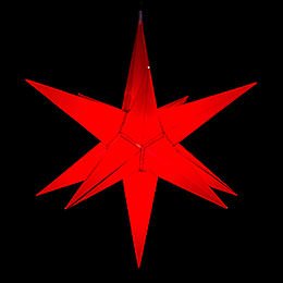 Hasslau Christmas Star - Red and Lighting - 60 cm / 23.6 inch - Inside/Outside Use
