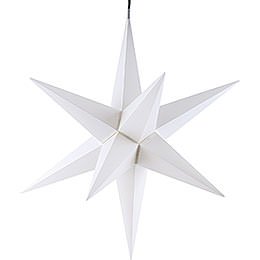 Hasslau Christmas Star - White and Lighting - 60 cm / 23.6 inch - Inside/Outside Use
