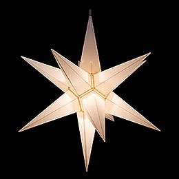Hasslau Christmas Star - White and Lighting - 60 cm / 23.6 inch - Inside/Outside Use
