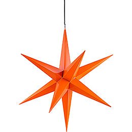 Hasslau Christmas Star - Orange and Lighting - 75 cm / 30 inch -  Inside/Outside Use

