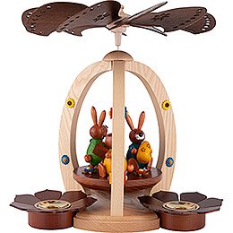 1-Tier Easter Pyramid with three Bunnies - 29 cm / 11.4 inch