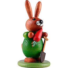 Bunny Green with Carrot - 9 cm / 3.5 inch