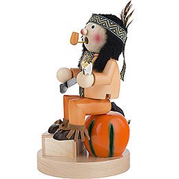 Smoker - Musical Indian with Pumpkin - 28 cm / 11 inch