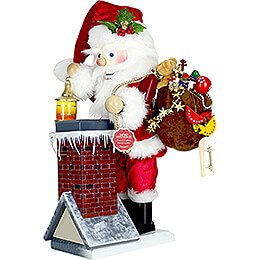 Nussknacker Weihnachtsmann mit Schornstein - 43 cm