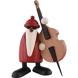 Weihnachtsmann mit Kontrabass - 12 cm