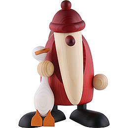 Santa Claus with Auguste, the Goose - 19 cm / 7.5 inch