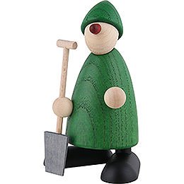 Well-Wisher Hans with Spade, Green - 9 cm / 3.5 inch