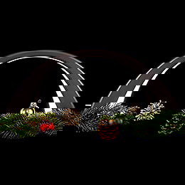 Candle Arch - Linden Tree Anthracite, with Electric Lights - 55x23,5 cm / 2 inch