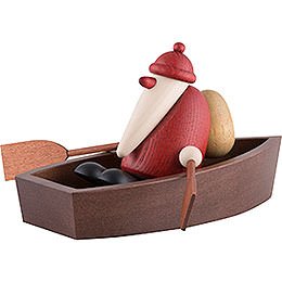 Santa Claus in a Rowboat - 9 cm / 3.5 inch