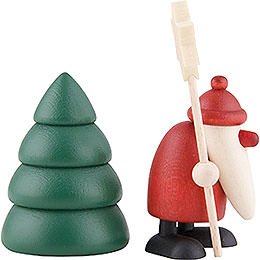 Miniaturen-Set Weihnachtsmann mit Stern - 4 cm