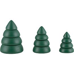 Miniaturen-Set Bäume, grün - 4 cm