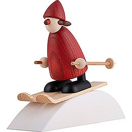 Mrs. Claus on Ski with Snow Hill - 9 cm / 3.5 inch