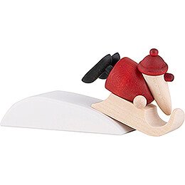 Miniature Set - Santa Claus on Sled with Snowbank - 4 cm / 1.6 inch
