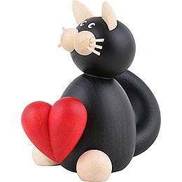 Cat Hilde with Heart - 8 cm / 3.1 inch