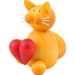 Katze Emmi mit Herz - 8 cm