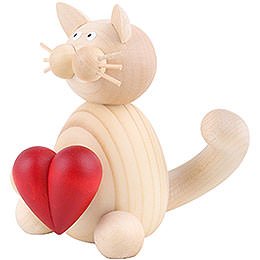 Katze Moritz mit Herz - 8 cm