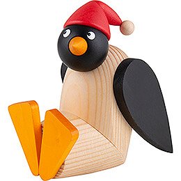 Penguin with Cap - Sitting - 9,5 cm / 3.7 inch